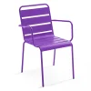 magasin pour Oviala Fauteuil De Jardin En Métal Violet 16