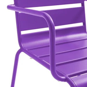 magasin pour Oviala Fauteuil De Jardin En Métal Violet 18