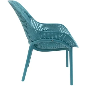 ultratendance The Home Deco Factory Fauteuil De Jardin En Polypropylène Bleu 12