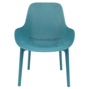 ultratendance The Home Deco Factory Fauteuil De Jardin En Polypropylène Bleu 16