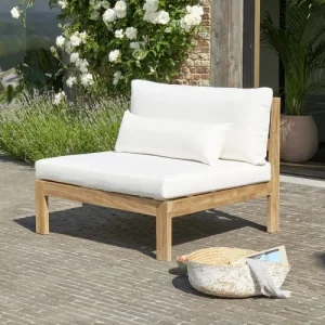 BOIS DESSUS BOIS DESSOUS Fauteuil De Jardin En Teck Massif Et Coussins Blancs l'unique style 8