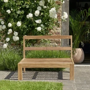 BOIS DESSUS BOIS DESSOUS Fauteuil De Jardin En Teck Massif Et Coussins Blancs l'unique style 12