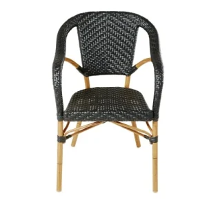 vente chaude Maisons Du Monde Fauteuil De Jardin Professionnel En Résine Noire 10