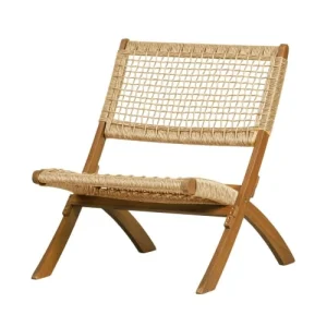 WOOOD Fauteuil Pliant En Bois Et Résine Tressée Bois Clair grossiste en ligne 11