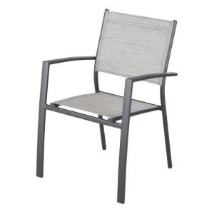 Maisons Du Monde Fauteuils à Dîner De Jardin à Dîner En Aluminium Gris Anthracite (x2) Retour Gratuit 9