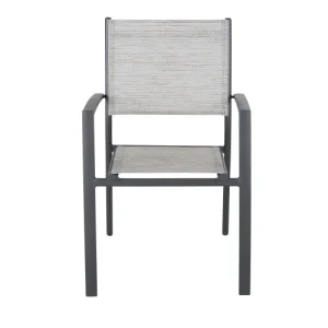 Maisons Du Monde Fauteuils à Dîner De Jardin à Dîner En Aluminium Gris Anthracite (x2) Retour Gratuit 11