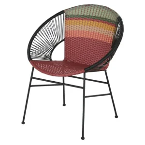 Maisons Du Monde Fauteuils à Dîner Professionnels En Métal Noir Et Résine Multicolore (x2) achetez pas cher 10