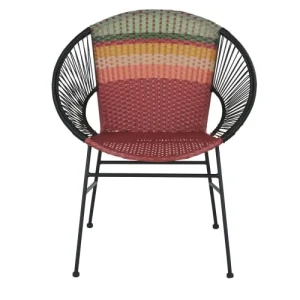 Maisons Du Monde Fauteuils à Dîner Professionnels En Métal Noir Et Résine Multicolore (x2) achetez pas cher 12