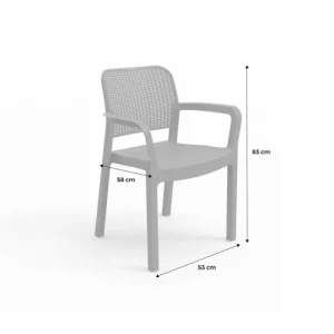 Alice’s Garden Fauteuils De Jardin Résine Plastique – Blanc guranteed de qualité 14