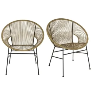 grossiste en ligne Maisons Du Monde Fauteuils Professionnels En Résine Beige Et Métal Noir (x2) 18