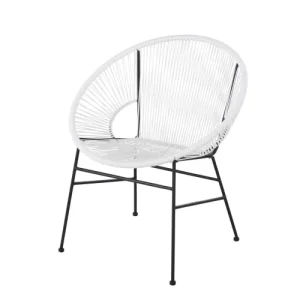 mode Maisons Du Monde Fauteuils Professionnels En Résine Blanche Et Métal Noir (x2) 10