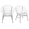 mode Maisons Du Monde Fauteuils Professionnels En Résine Blanche Et Métal Noir (x2) 22