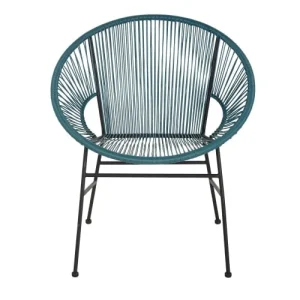 luxe soldes Maisons Du Monde Fauteuils Professionnels En Résine Bleue Et Métal Noir (x2) 12