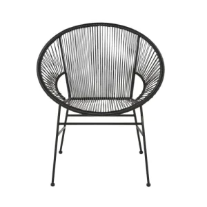 Maisons Du Monde Fauteuils Professionnels En Résine Noire Et Métal Noir (x2) qualité d’originales 12