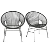 Maisons Du Monde Fauteuils Professionnels En Résine Noire Et Métal Noir (x2) qualité d’originales 22