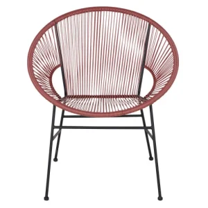 prix pas cher Maisons Du Monde Fauteuils Professionnels En Résine Terracotta Et Métal Noir (x2) 12