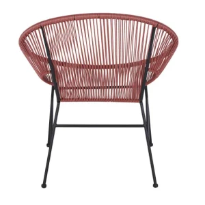 prix pas cher Maisons Du Monde Fauteuils Professionnels En Résine Terracotta Et Métal Noir (x2) 16