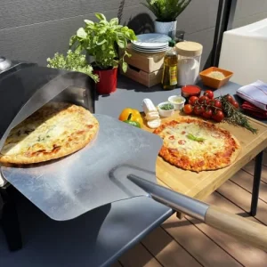 Les achats en ligne RED DECO Four à Pizza à Gaz Extérieur Avec Pelle Acier Noir L51xl41cm 16