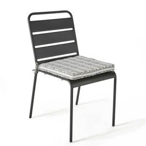 Oviala Galette De Chaise 40 Cm Blanc Et Noir en solde 10