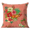 Vent De Bohème Housse De Coussin Extérieur Fleuri Corail 45×45 à prix d'occasion 20