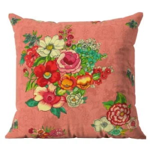 Vent De Bohème Housse De Coussin Extérieur Fleuri Corail 45×45 à prix d'occasion 12