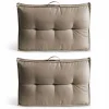 Oviala Lot 2 Coussins Palette Dossier Polyester Taupe 60x40x12 Cm Retour gratuit en magasin. 22