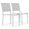 Oviala Lot De 2 Chaises De Jardin Aluminium Et Textilène Blanc magasins pas chers 22