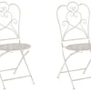 meilleur cadeau Beliani Lot De 2 Chaises De Jardin Beiges 22