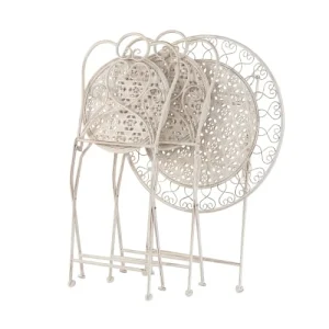 meilleur cadeau Beliani Lot De 2 Chaises De Jardin Beiges 12