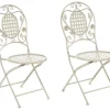 Beliani Lot De 2 Chaises De Jardin Blanc Cassé luxe soldes 22