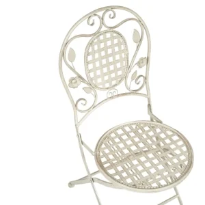 Beliani Lot De 2 Chaises De Jardin Blanc Cassé luxe soldes 18