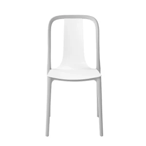 magasin pour Beliani Lot De 2 Chaises De Jardin Blanc Et Gris Clair 14