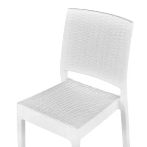 soldes ligne Beliani Lot De 2 Chaises De Jardin Blanches 16