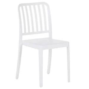 Beliani Lot De 2 Chaises De Jardin Blanches soldes pas cher 12