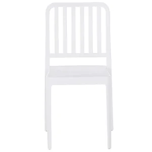 Beliani Lot De 2 Chaises De Jardin Blanches soldes pas cher 14