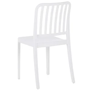 Beliani Lot De 2 Chaises De Jardin Blanches soldes pas cher 16