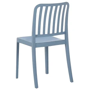 Beliani Lot De 2 Chaises De Jardin Bleues Neuve avec étiquette 16