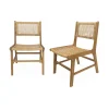 le grand escompte Alice’s Garden Lot De 2 Chaises De Jardin, Cannage Et Bois 20