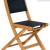 Nordlys Lot De 2 Chaises De Jardin En Acacia Et Textilene à prix promos 22