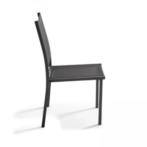 Meilleur Prix Oviala Lot De 2 Chaises De Jardin En Aluminium Et Textilène Noir 14