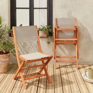 Alice’s Garden Lot De 2 Chaises De Jardin En Bois Gris grande qualité 10