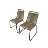 Alice’s Garden Lot De 2 Chaises De Jardin En Corde Beige solde en ligne 7