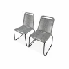 Alice’s Garden Lot De 2 Chaises De Jardin En Corde Gris Clair à prix réduits 22