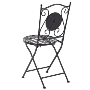 marque pas cher en ligne Beliani Lot De 2 Chaises De Jardin Noires 16