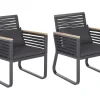 en ligne vente Beliani Lot De 2 Chaises De Jardin Noires 20