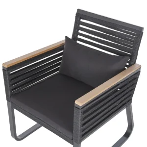 en ligne vente Beliani Lot De 2 Chaises De Jardin Noires 18