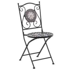 marque pas cher en ligne Beliani Lot De 2 Chaises De Jardin Noires 12