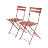 magasin Alice’s Garden Lot De 2 Chaises De Jardin Pliables En Acier Terracotta 22