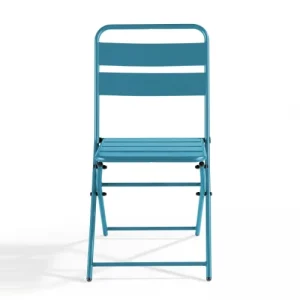 Top ventes Oviala Lot De 2 Chaises De Jardin Pliantes En Métal Bleu Pacific 12