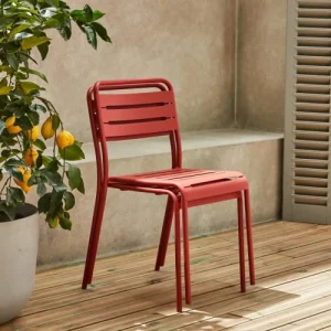 Alice’s Garden Lot De 2 Chaises De Jardin, Terracotta marque pas cher 12